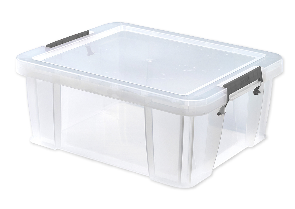 Kunststoff-Box stapelbar, transparent, 24 Liter