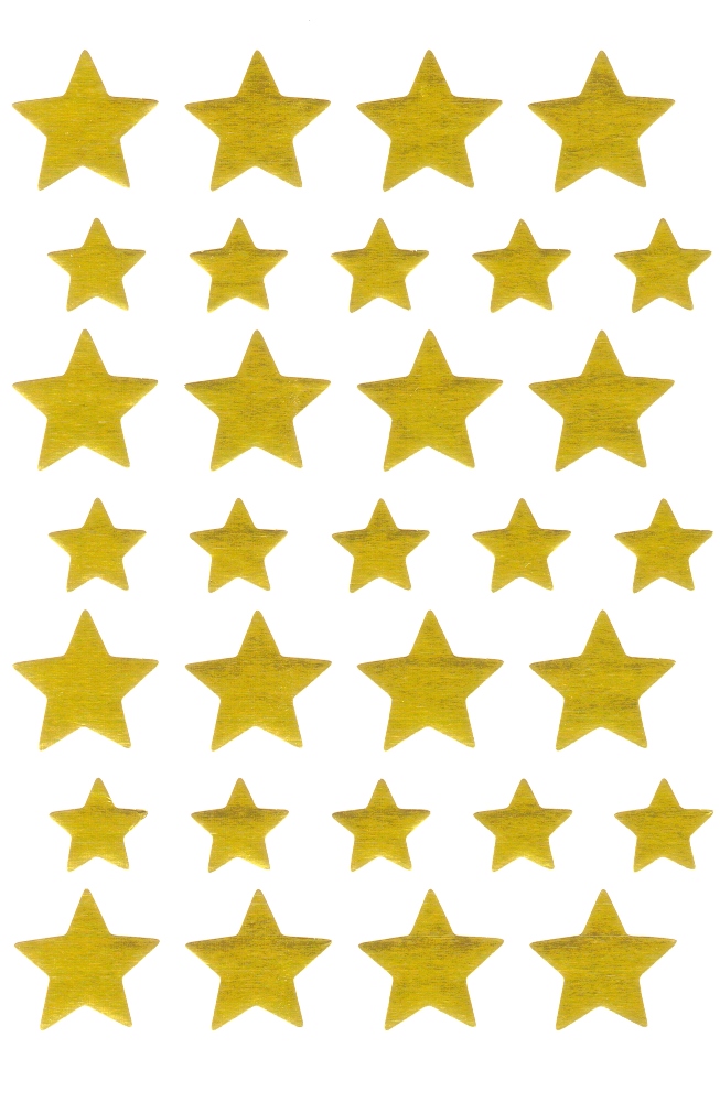 Belobigungs-Aufkleber, 185 Stück, Sterne gold, Aufkleber / Sticker, Motivation und Belohnung, Lehrerbedarf, Schule