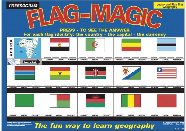 TimeTEX magic board "Flag Magic" Engelsk Afrika