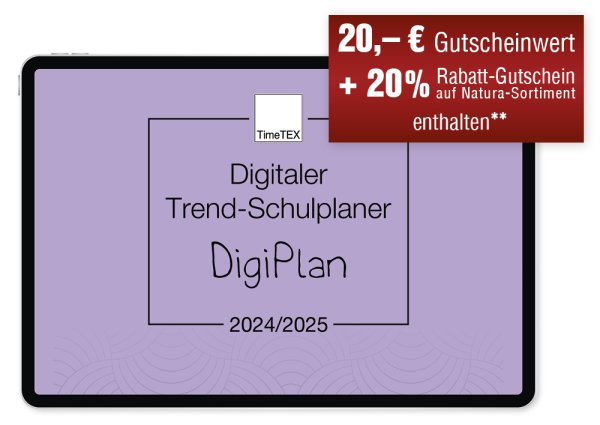 TimeTEX Digitaler Trend-Schulplaner DigiPlan 2024/2025, flieder