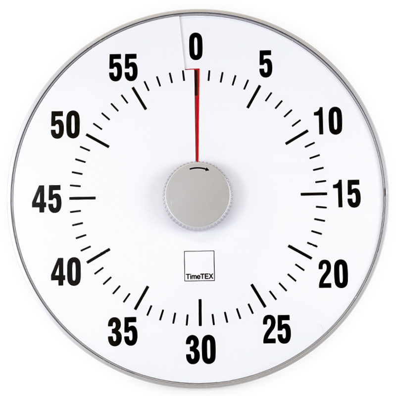 Minuteur TimeTEX automatique et magnétique, 120 minutes, 19x19 cm, Horloges et systèmes de codes couleur, Supports pédagogiques