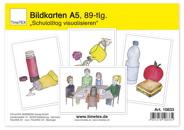 TimeTEX Bildkarten "Schulalltag visualisieren", 89-tlg.