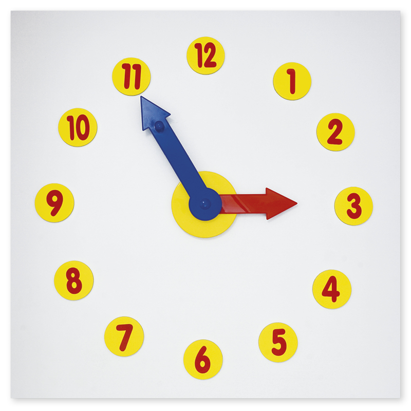Magnetische Tafel-Lern-Uhr, 13-tlg., Rechnen mit Zeit, Mathematik, Lehrmittel - Grundschule, Schule