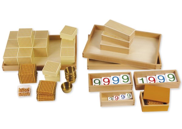 TimeTEX Golden Bead Materiale, komplet sæt "Montessori Premium"