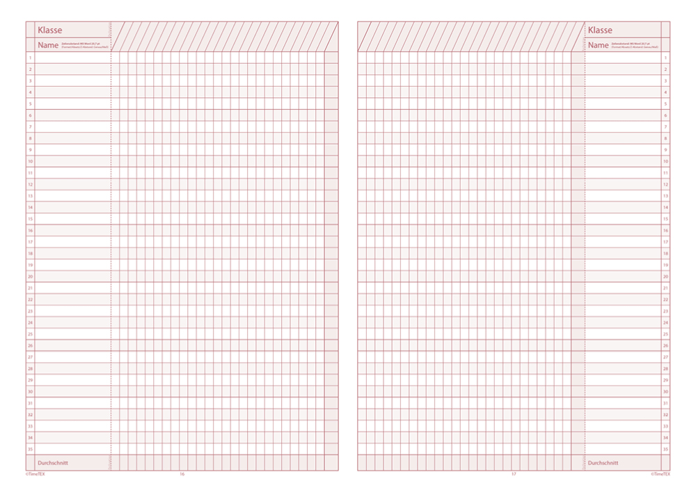 TimeTEX Klassen-Checklisten, A4 | Notenhefte & Orgahefte | Lehrerplaner ...