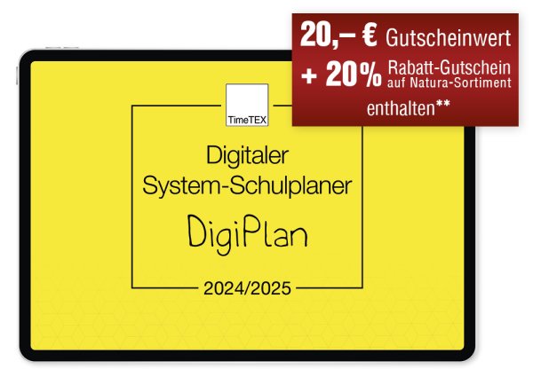 TimeTEX Digitaler System-Schulplaner DigiPlan, gelb, 2024/2025
