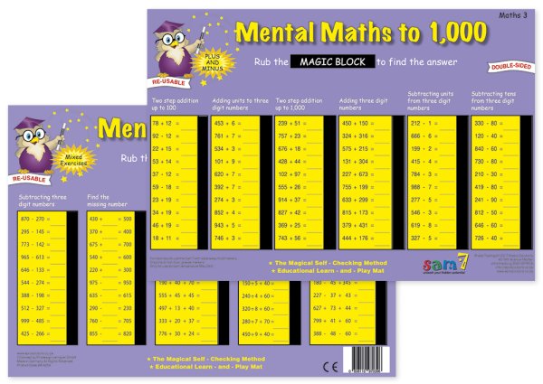 TimeTEX Zaubertafel "Mathematik" Englisch Zahlenraum bis 1000