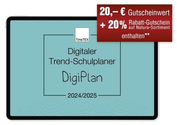 TimeTEX Digitaler Trend-Schulplaner DigiPlan 2024/2025, lagune