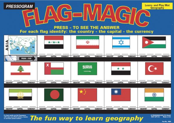 TimeTEX Magic Board "Flag Magic" Engelsk Asien