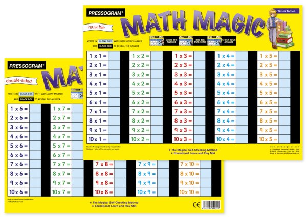 TimeTEX Zaubertafel "Mathematik" Englisch Kleines 1 x 1