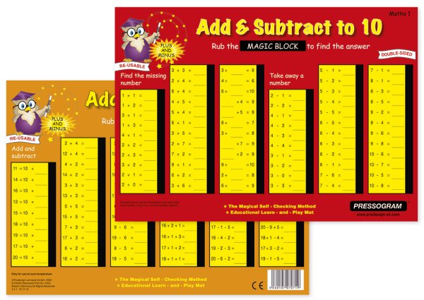 TimeTEX Zaubertafel "Mathematik" Englisch Zahlenraum bis 20