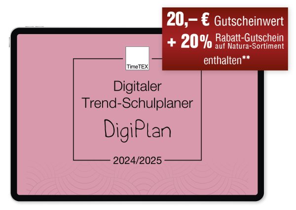 TimeTEX Digitaler Trend-Schulplaner DigiPlan 2024/2025, flamingo